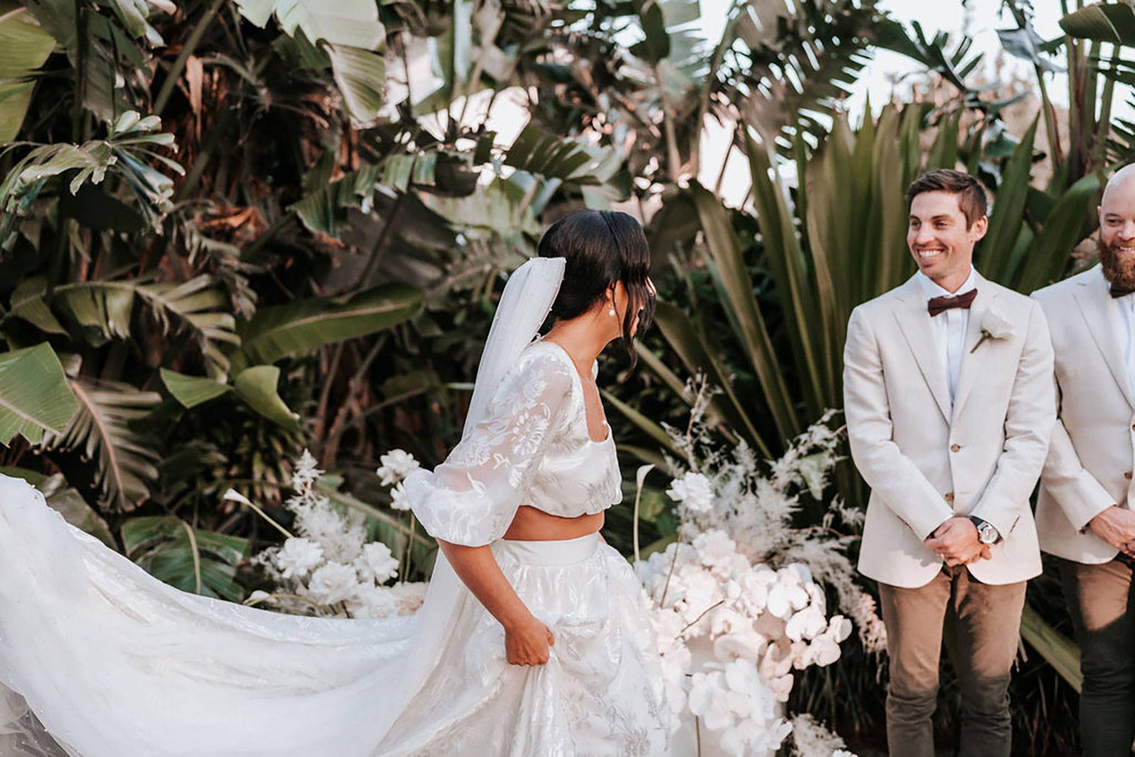 GRACE Bride Ellie in the Behati Set and Pearly Long Veil