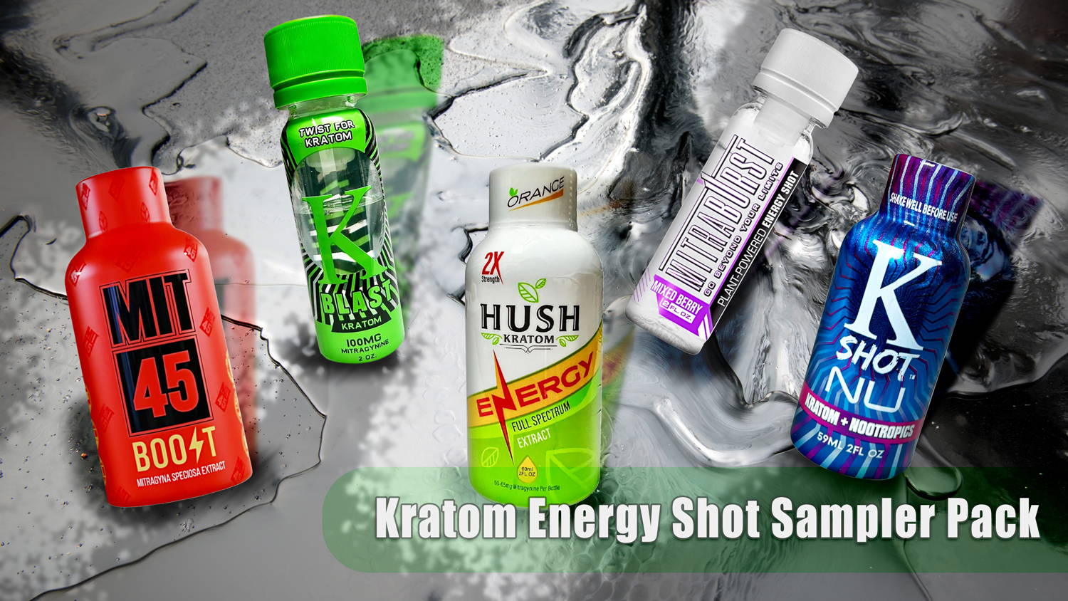K Blast, Mitraburst, K Shot NU, Hush Energy, MIT 45 Boost Energy Shots Banner