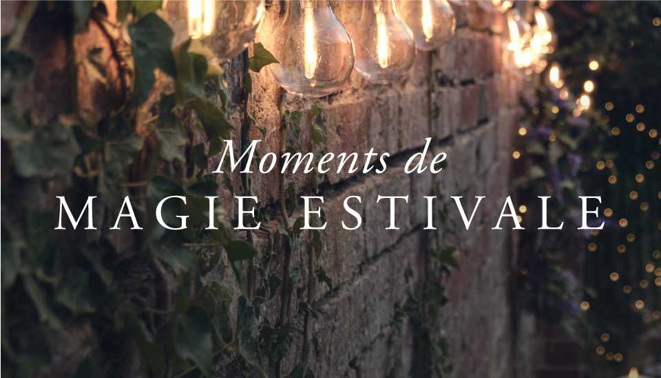 Guirlande guinguette vintage suspendue à un mur.