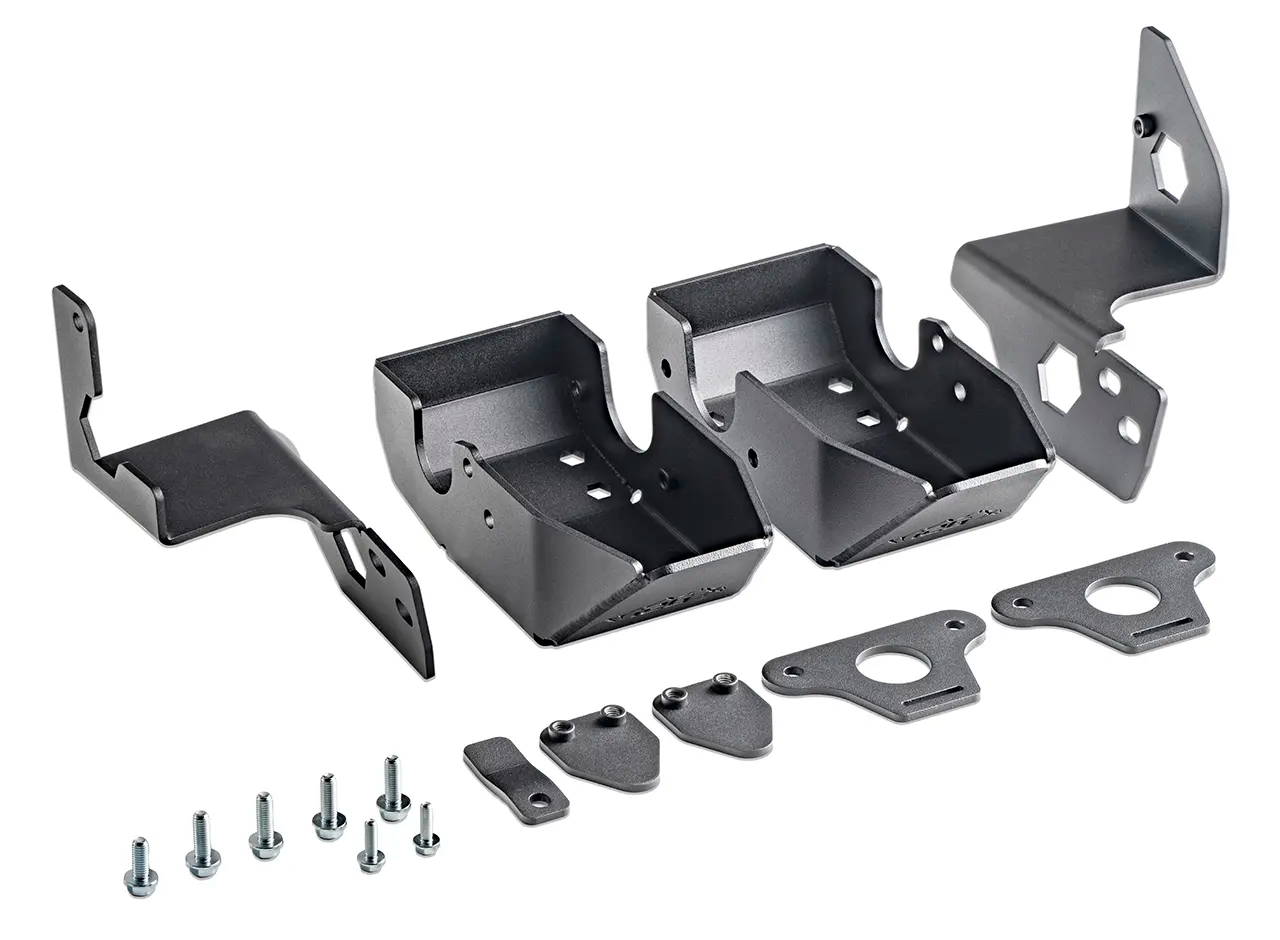 IAG Rock Armor Rear Shock Trailing Arm Skid Plate - Parts Layout