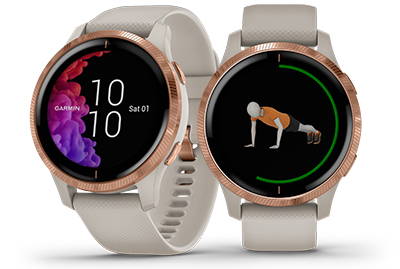 Rose gold/light sand Garmin Venu GPS fitness watches