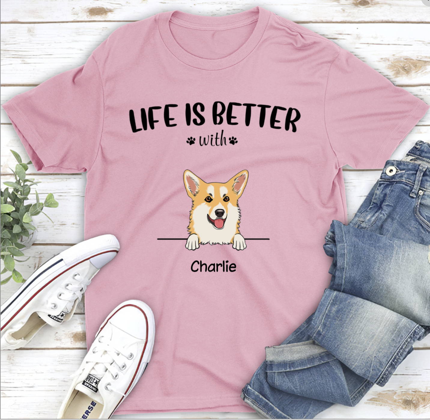 personalized t-shirt for corgi lovers
