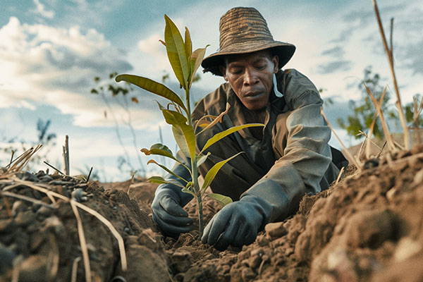 Trees planted to combat deforestation around the world