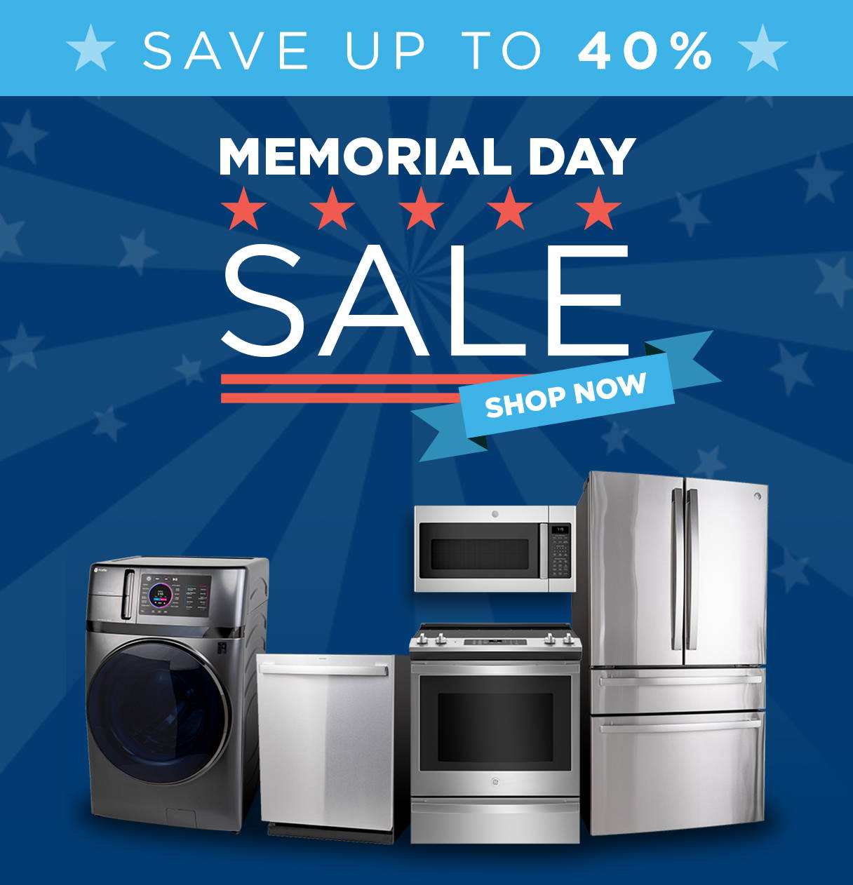 Save up to 40% OFF select major appliances