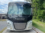 Front view black silver Winnebago Class A motorhome blue accent stripes panoramic windshield chrome grille David's Conductor's Special 232 train horn kit featured customer install gallery photo 1