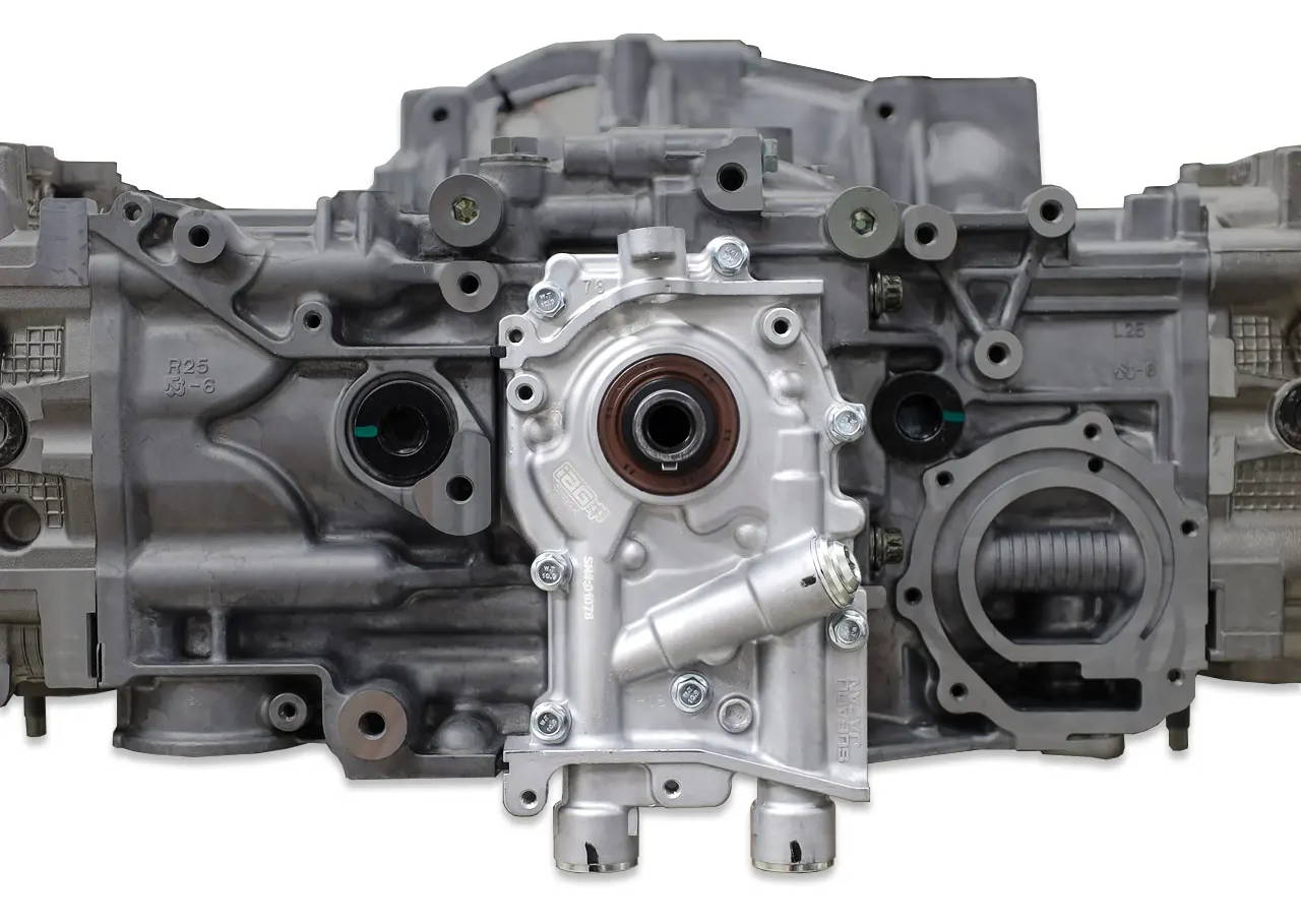 IAG Stage 2 CNC Ported EJ25 11mm Oil Pump for STI, WRX, LGT, FXT Install Image