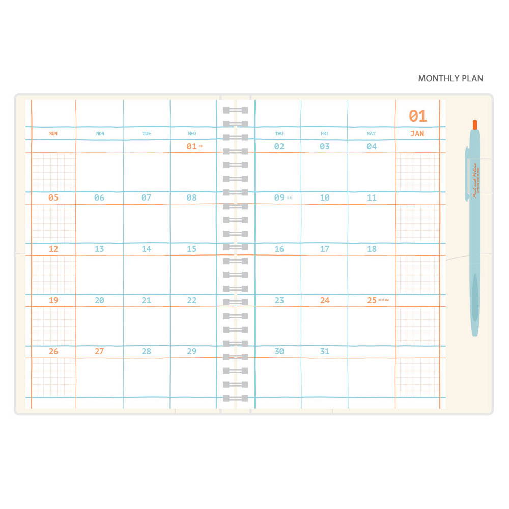 Monthly plan - Romane 2020 Eat play work 365 dated daily diary planner