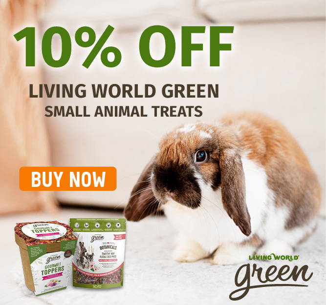 10% off Living World Green Small Animal Treats