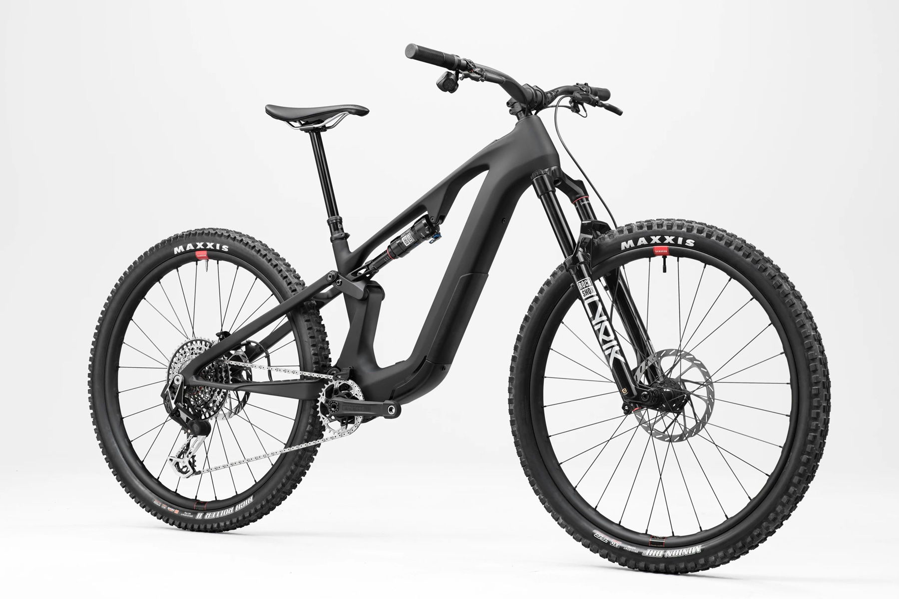 Electric mountain bike on a white background.