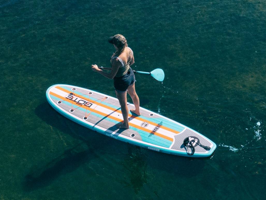 Woman paddling Breeze Gatorshell