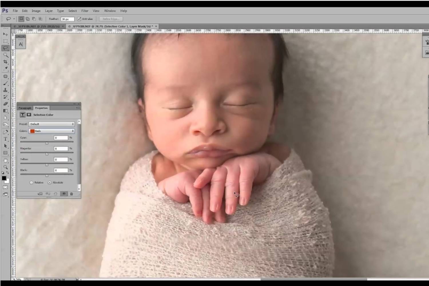 how to edit newborn photos in photoshop