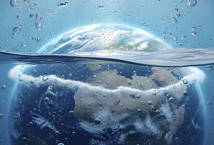 Earth in water for Earth Day 2026