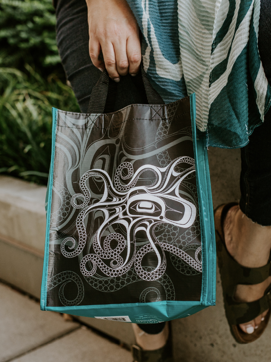 Octopus (Nuu) Small Eco Bag by Ernest Swanson