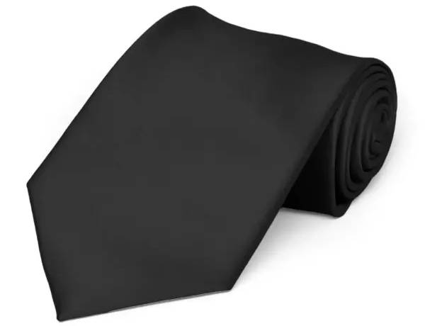 Black Solid Color Necktie