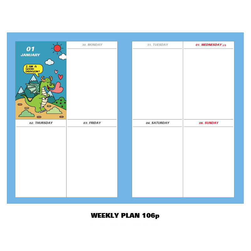 Weekly plan - Ardium 2020 Color point dated weekly diary planner