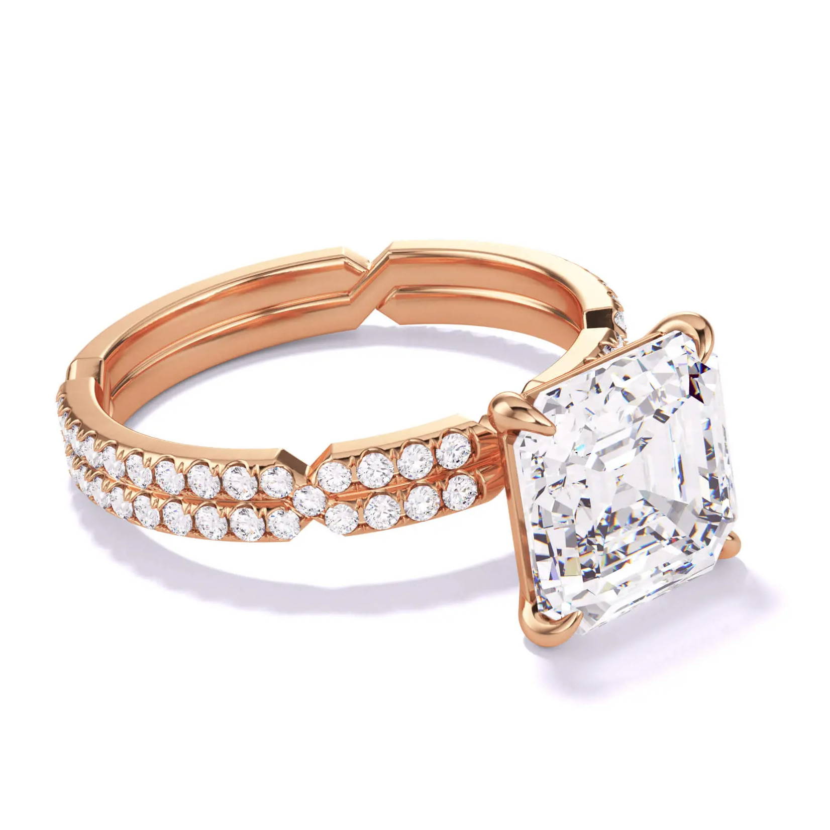 Rose gold solitaire engagement ring