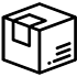 An icon of a box, signifying delivery.