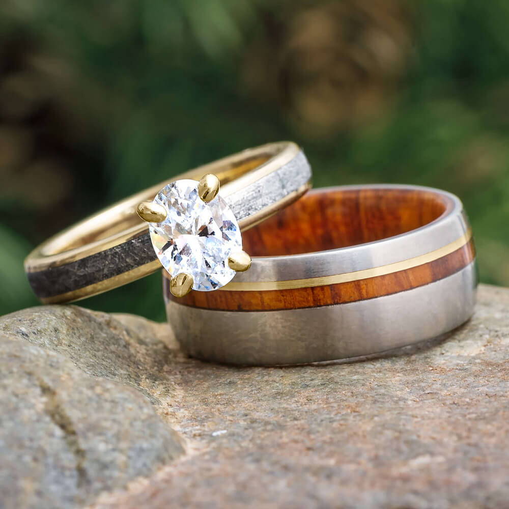His & Hers Yellow Gold Rings