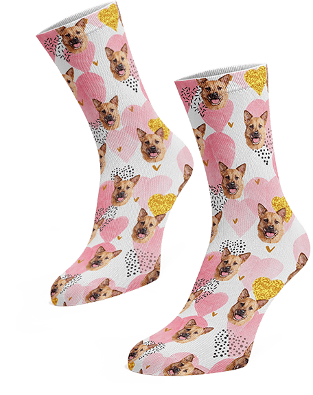 personalized pup art socks