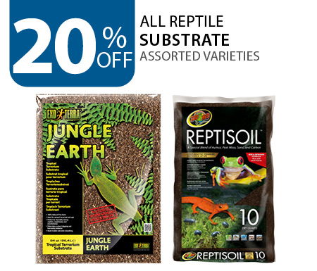 20% off all reptile substrate