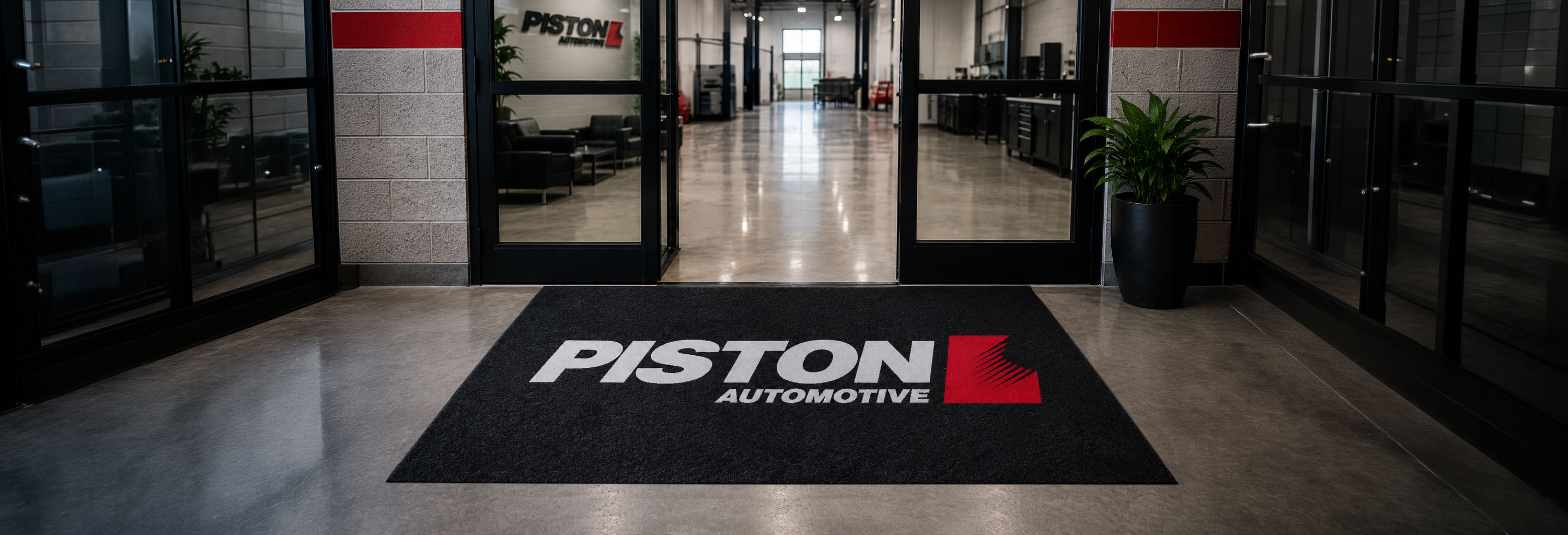 Piston Automotive Logo Printed on Floor Grabber Mat