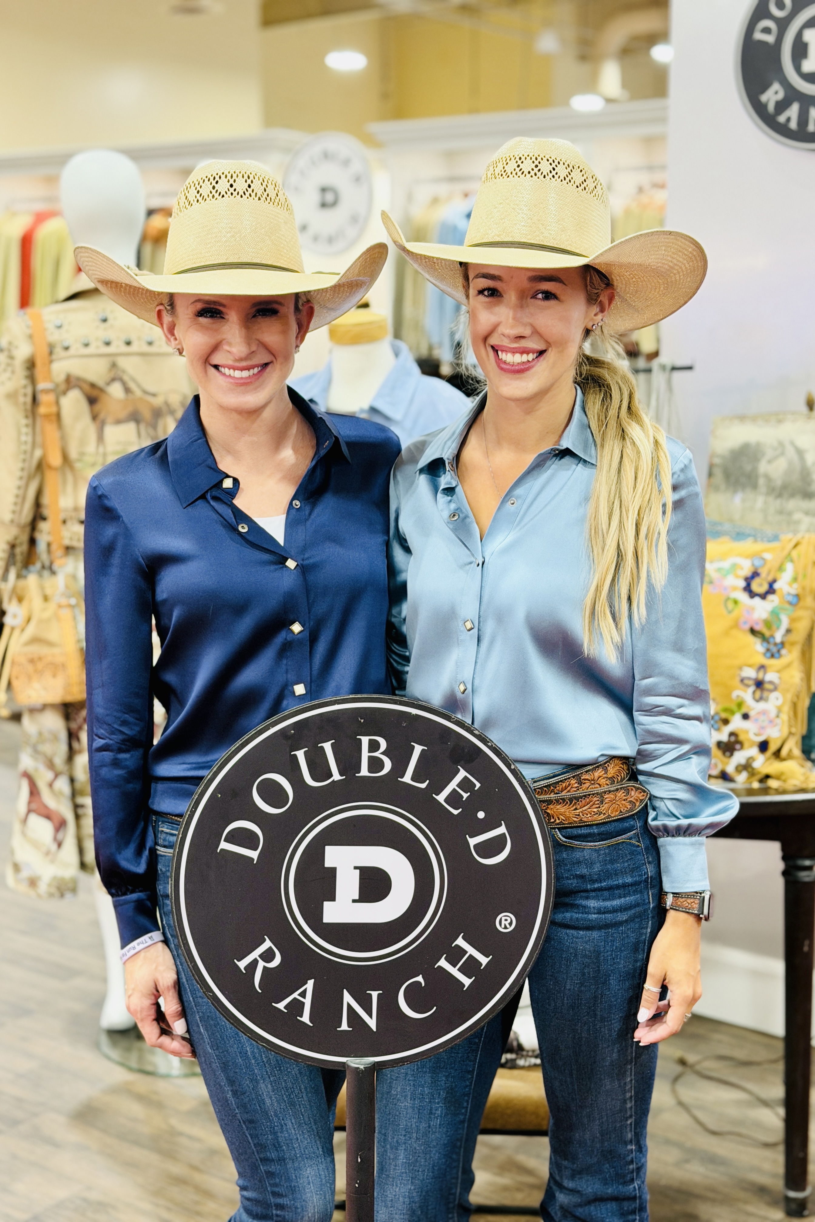 Kylie Kaufmann and her friend Elizabeth Quirk, who was representing the Ten/27 Ranch in the Non Pro Cutting Horse Challenge,