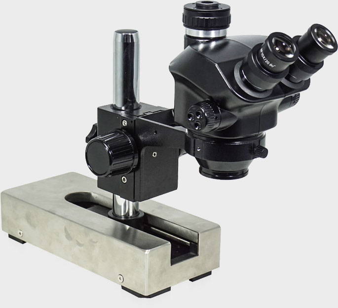 ESD-trinocular-stereo-microscope-gliding-base-stand