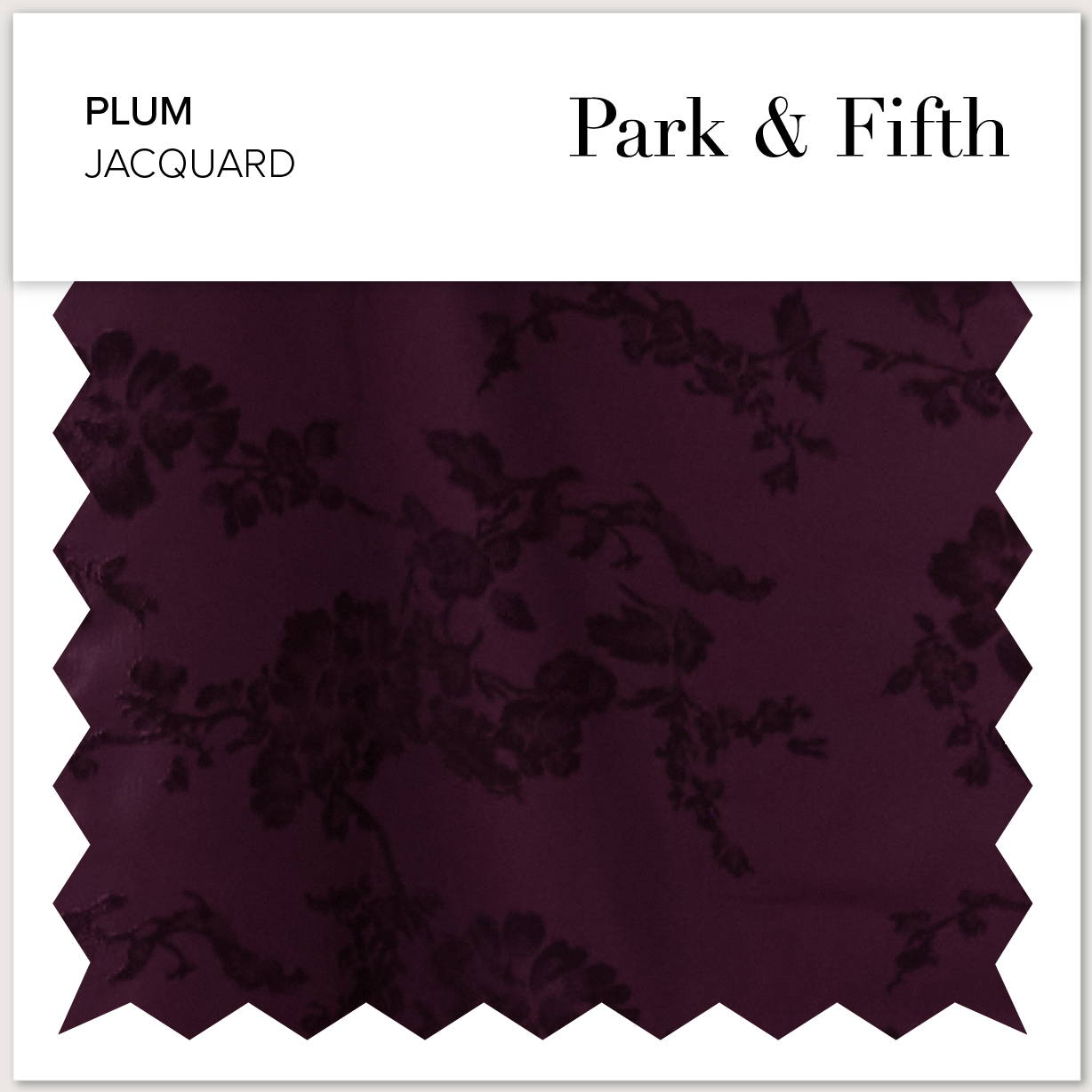 Plum jacquard fabric swatch from Park & Fifth.