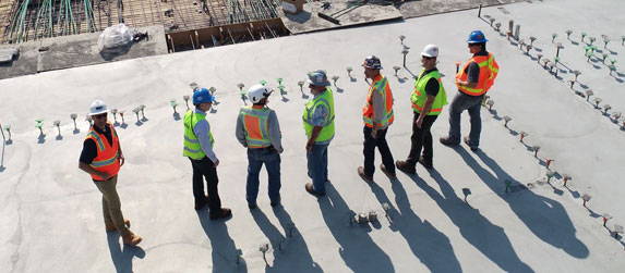 Group of safety managers talking