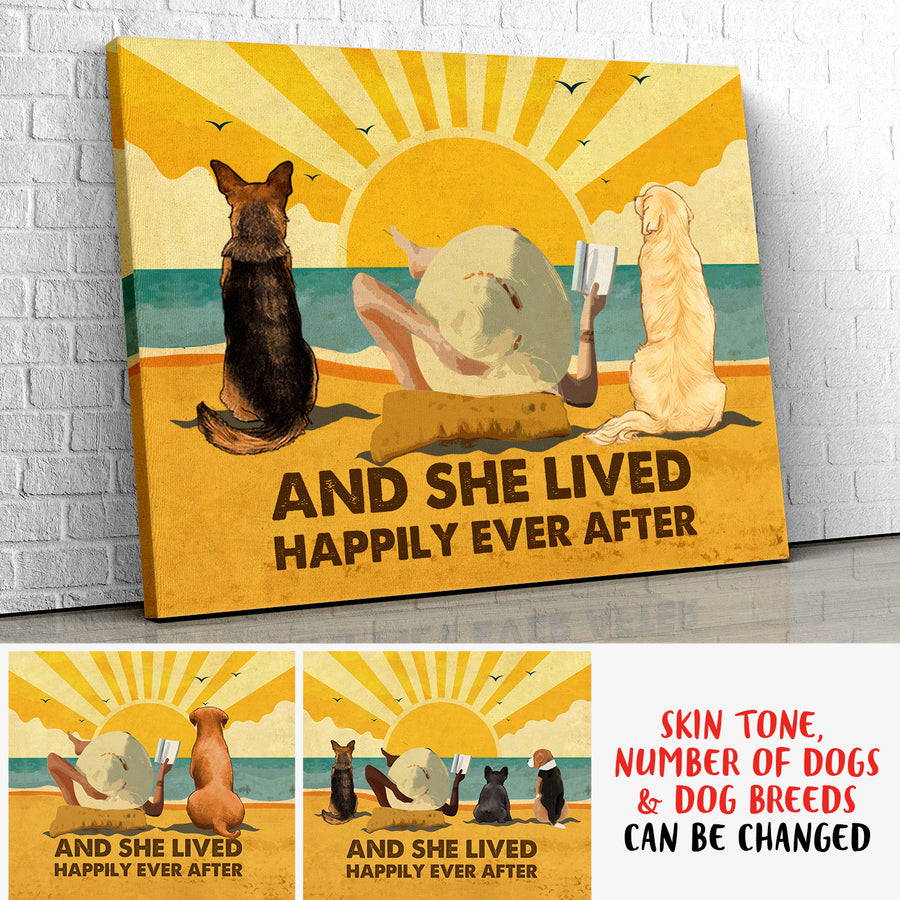 personalized dog lover canvas