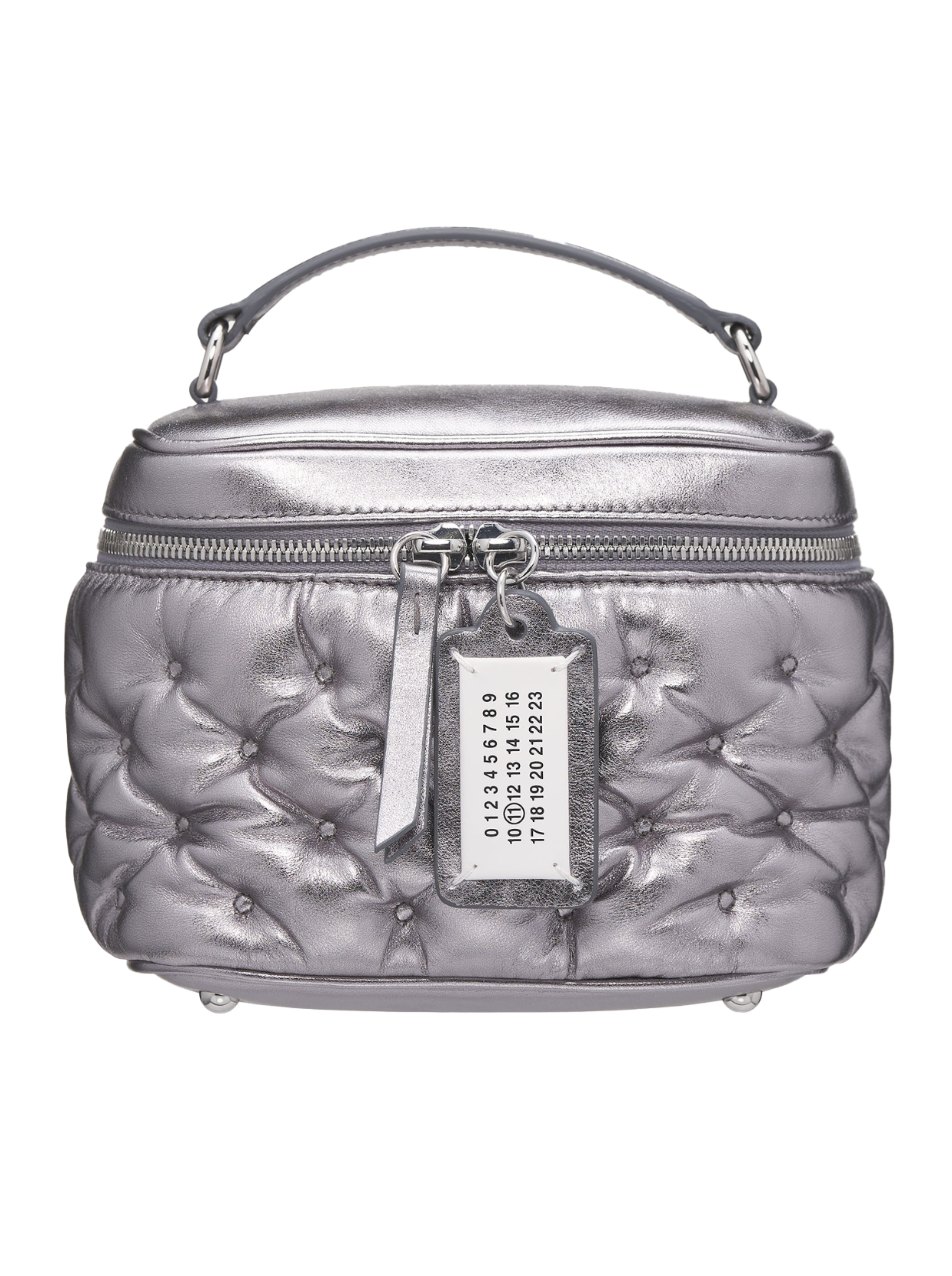 click through to marginal vanity bag in silver