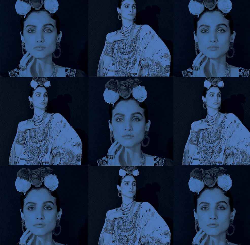 Frida Inspired Blue images