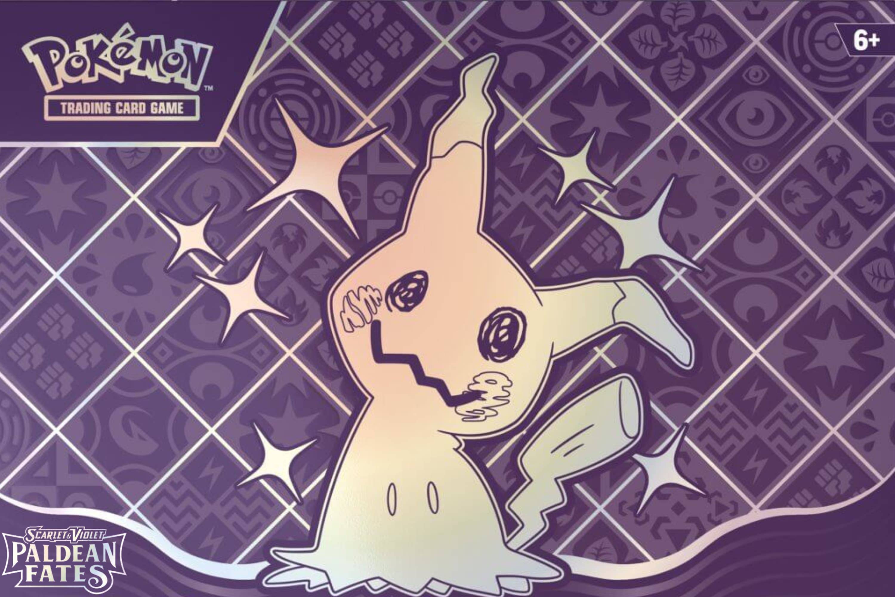 Pokemon Scarlet & Violet Paldean Fates pack featuring Mimikyu