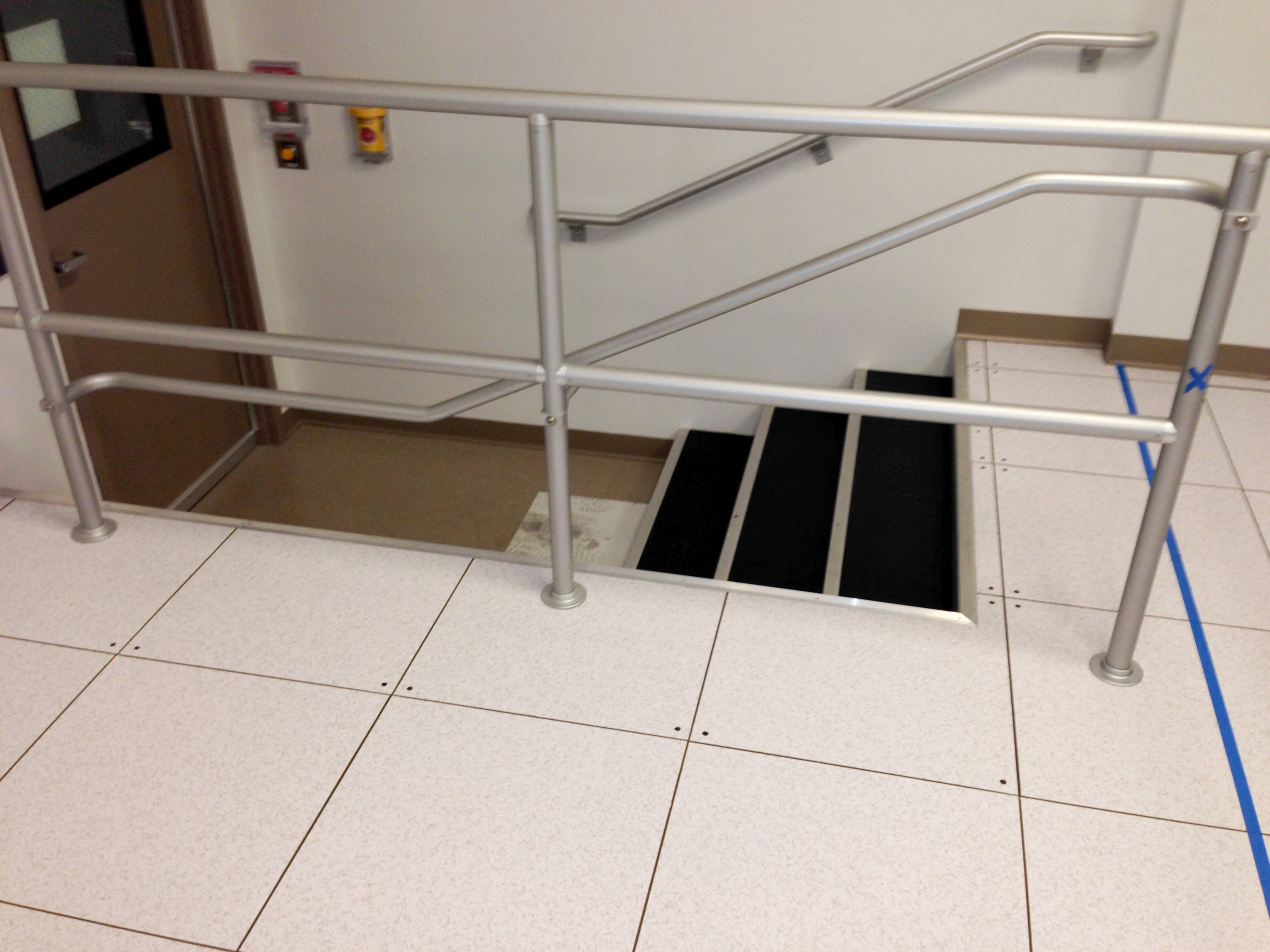 Tate Access Floor panels can be adapted to many space requirements, along ledges and around stairways.
