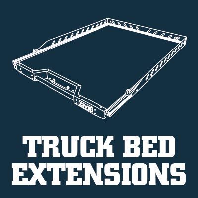 Illustration of a truck bed extension with text 
