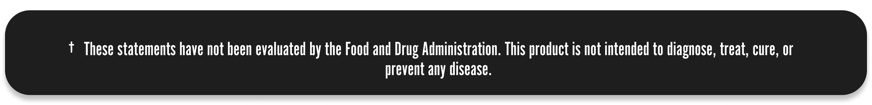 It says the FDA has not evaluated these statements. This product is not intended to diagnose, treat, cure, or prevent any disease.