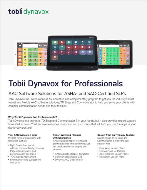 Tobii Dynavox for Professionals