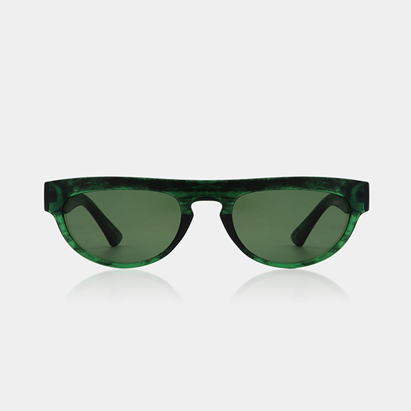 A product image of the A.Kjaerbede Jake sunglasses in Green Marble Transparent.