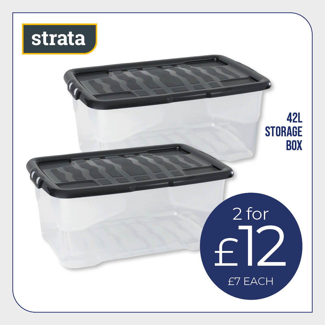 Strata 42L Storage Box - 2 for £12