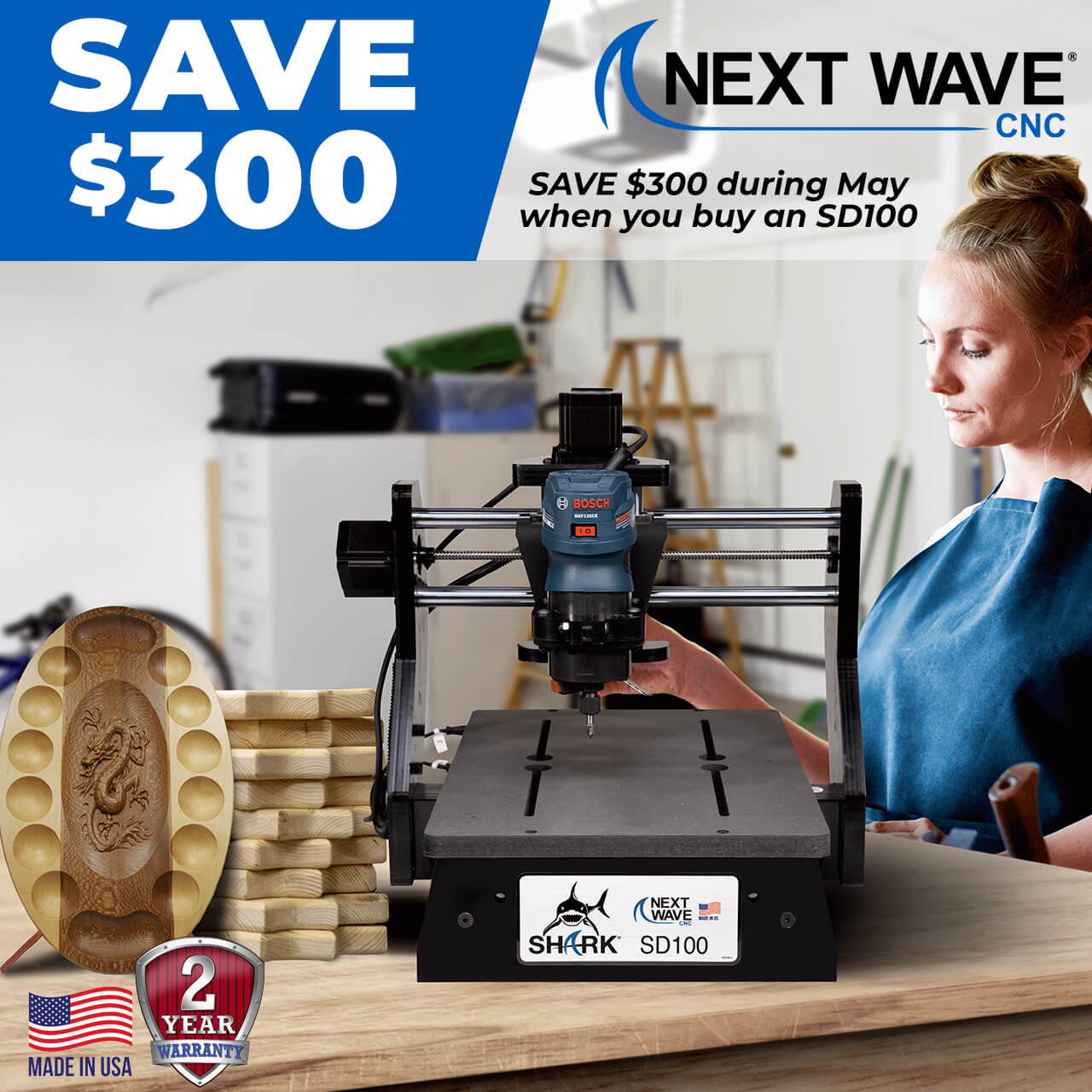 Save $300 during May when you buy an SD100