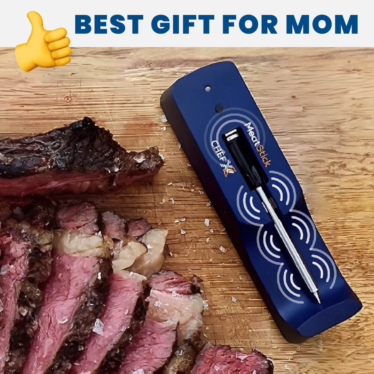 MeatStick Chef X Wireless Meat Thermometer - Ultimate Mother's Day Gift for Chef Moms. Smart Kitchen Gadget for Pro-Level Protein Cooking Mastery at Home.