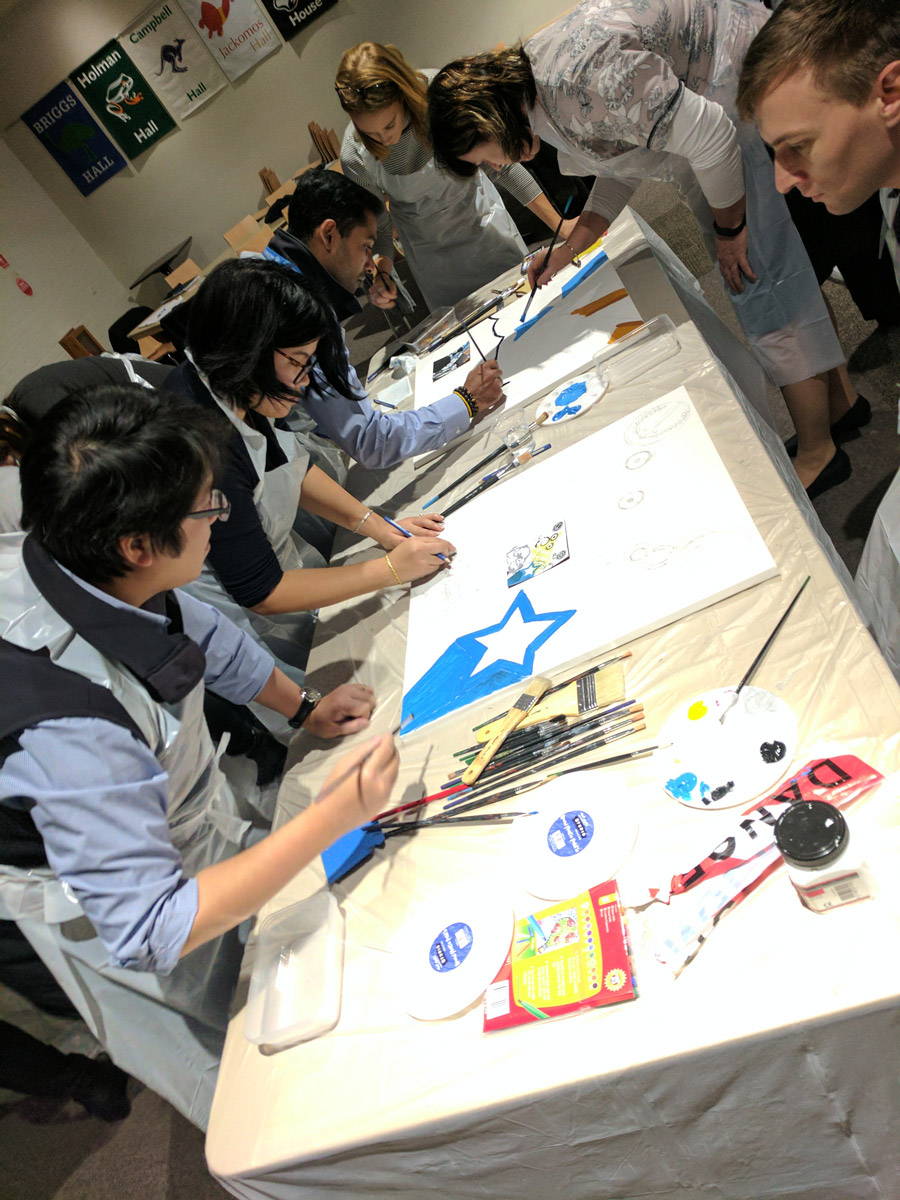 Corporate team building art activities ideal art