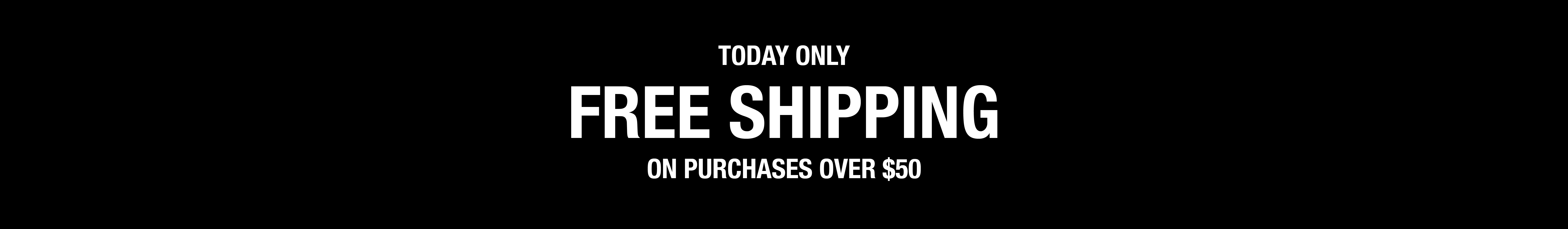 Text announcing free shipping on purchases made now.