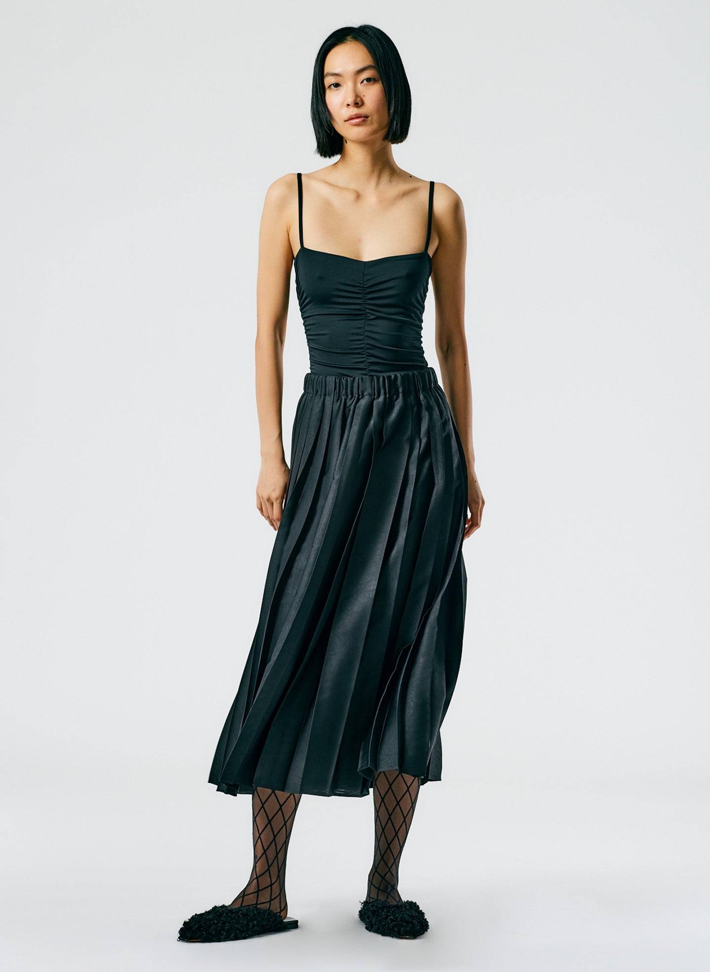 Feather Weight Pleated Pull On Skirt