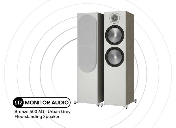 Monitor Audio Bronze 500 6G Floorstanding Speaker - Urban Grey