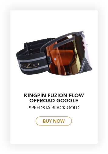 Kingpin Fuzion Flow Offroad Goggle in Speedsta Black Gold