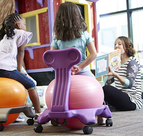 Kids using active sitting