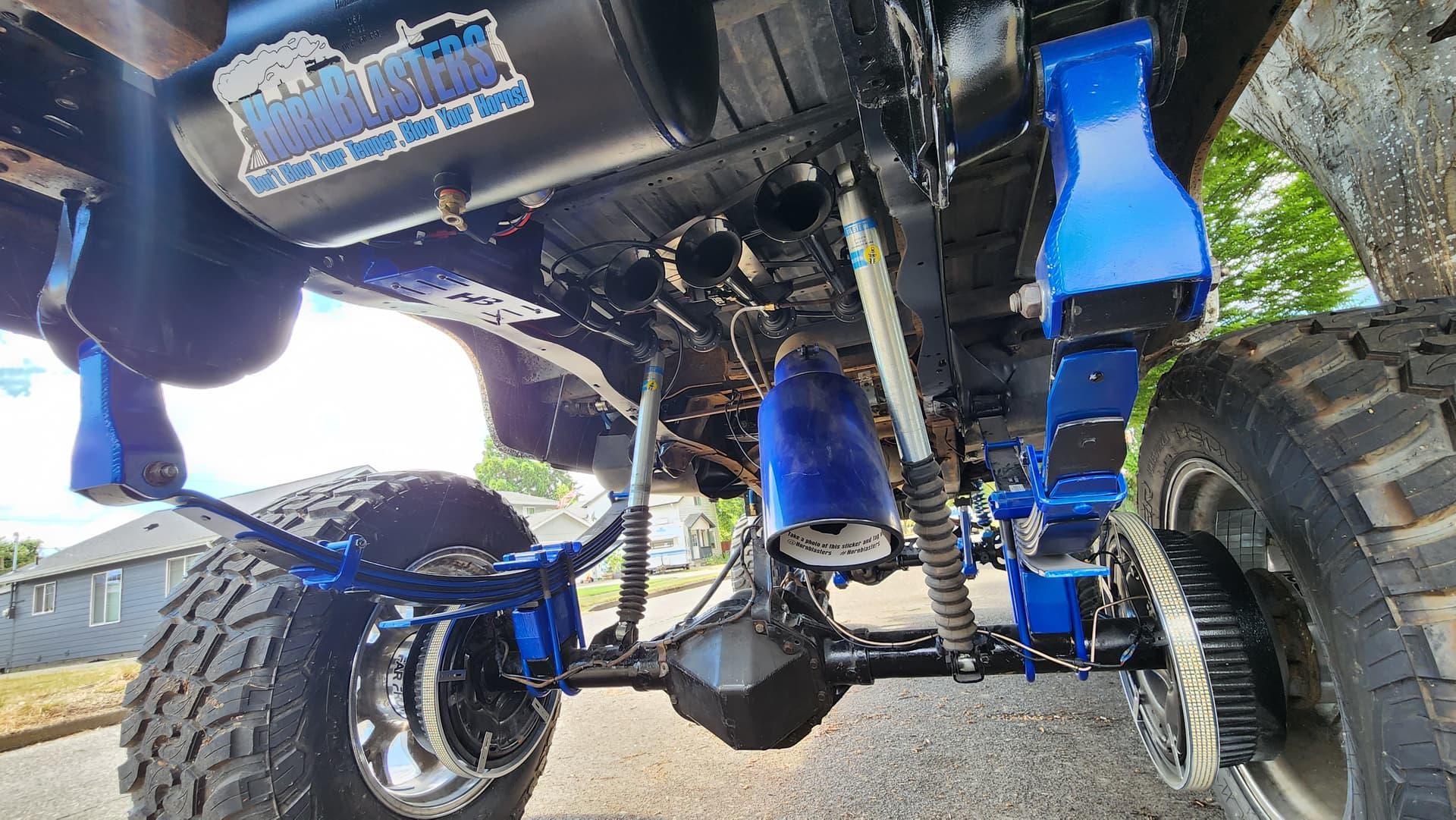 Joseph’s 1985 Chevy K30 with Shocker XL 6-Horn Train Kit