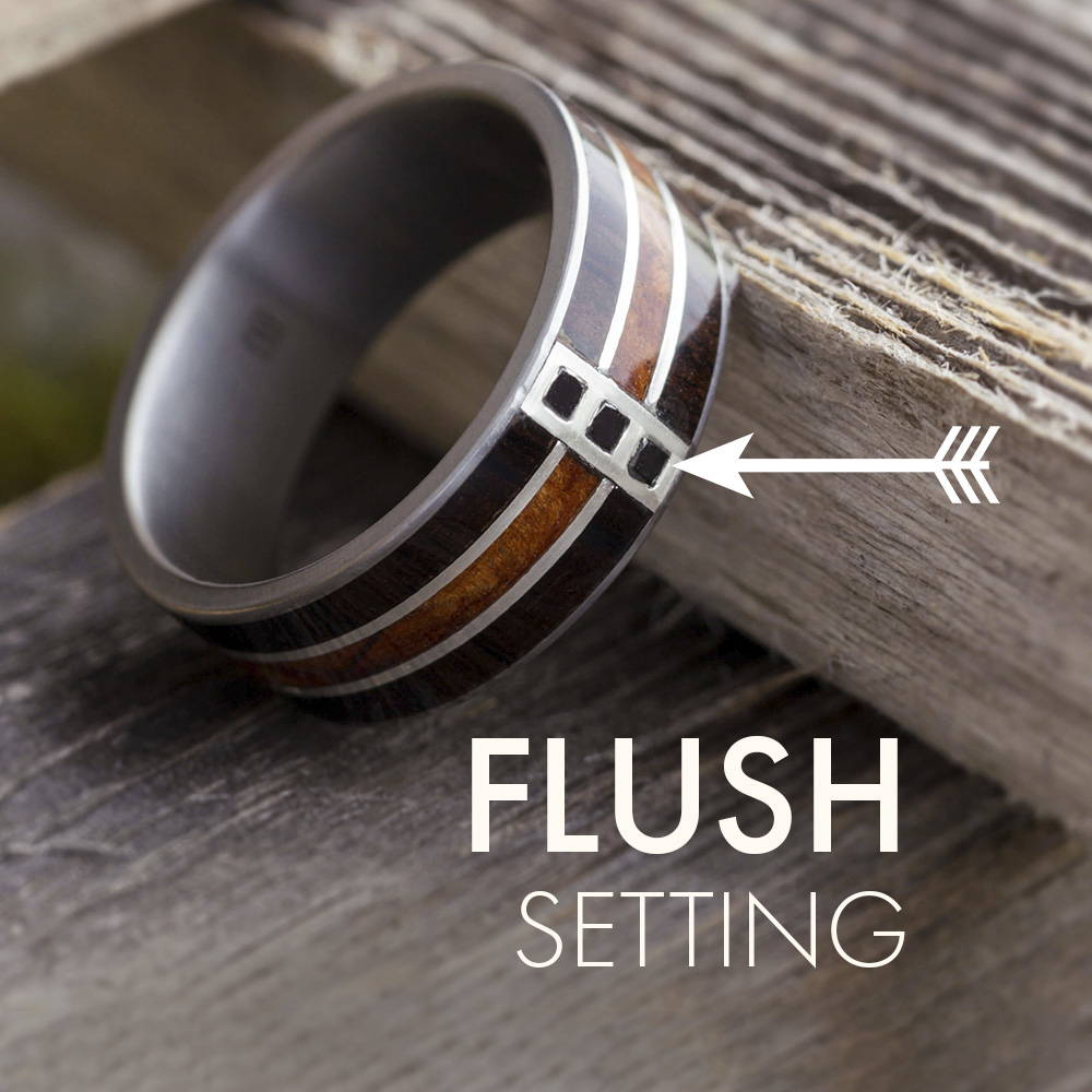 Wedding Ring with Flush Set Stones