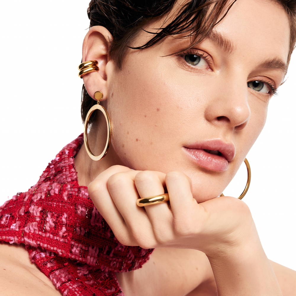gold & silver earrings